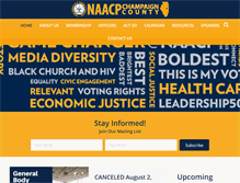 Tablet Screenshot of naacpcc.org